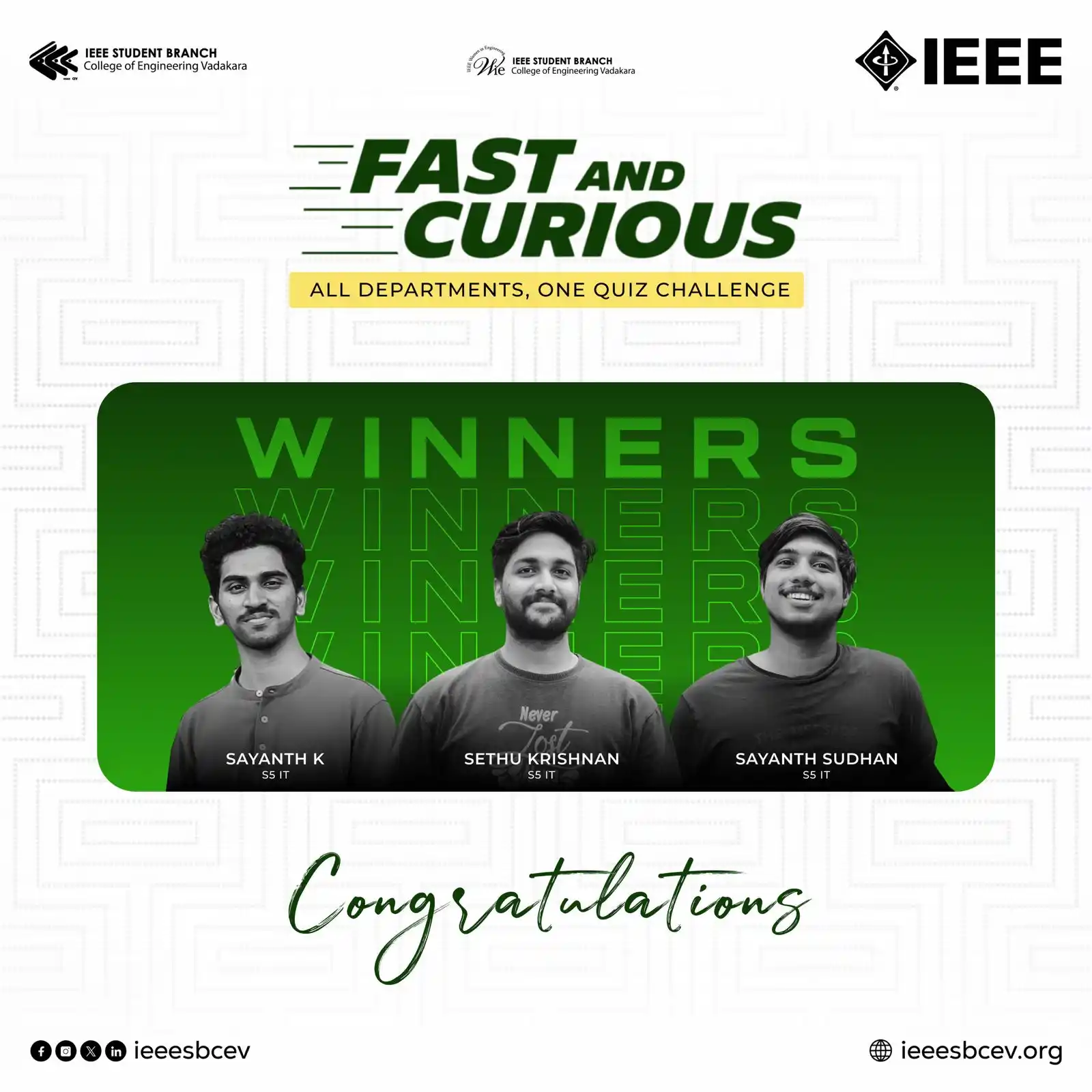 Fast and Curious: The Ultimate Quiz Challenge - Winners